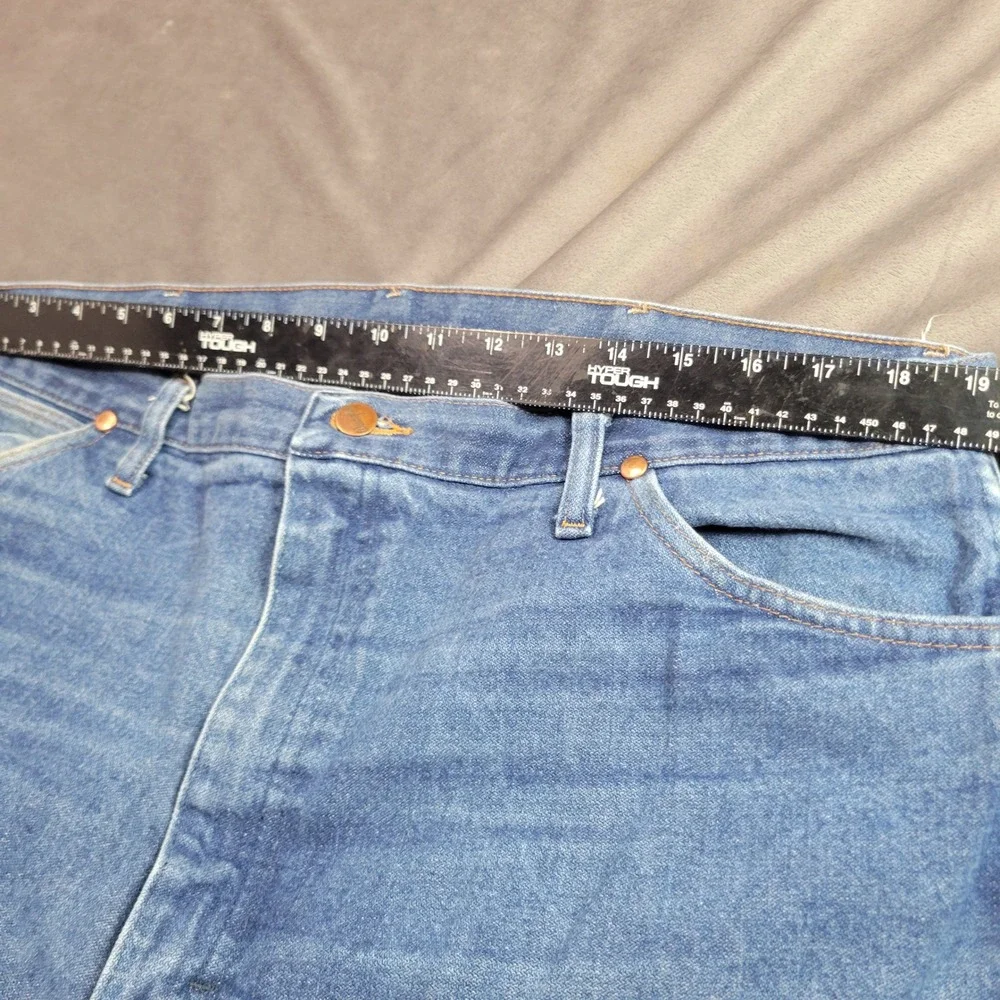 Wrangler Mens Cowboy Cut Straight Leg Jeans Blue Medium Wash 40x32 Vintage Style